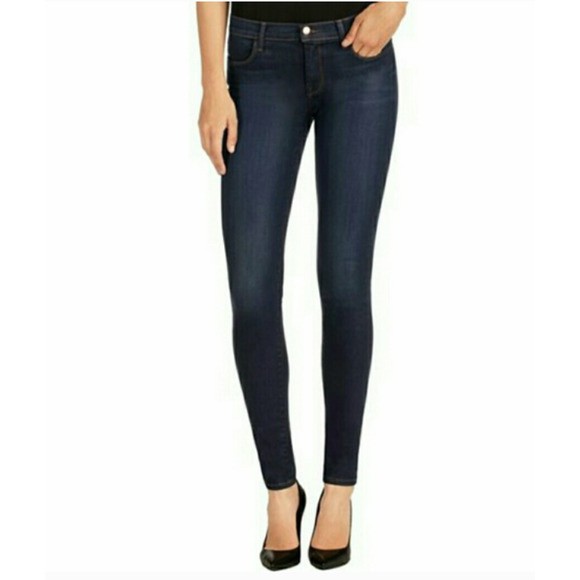 J BRAND • Close Cut Dark Wash Mid Rise Skinny Jeans NEW Sz 28 - Picture 1 of 6